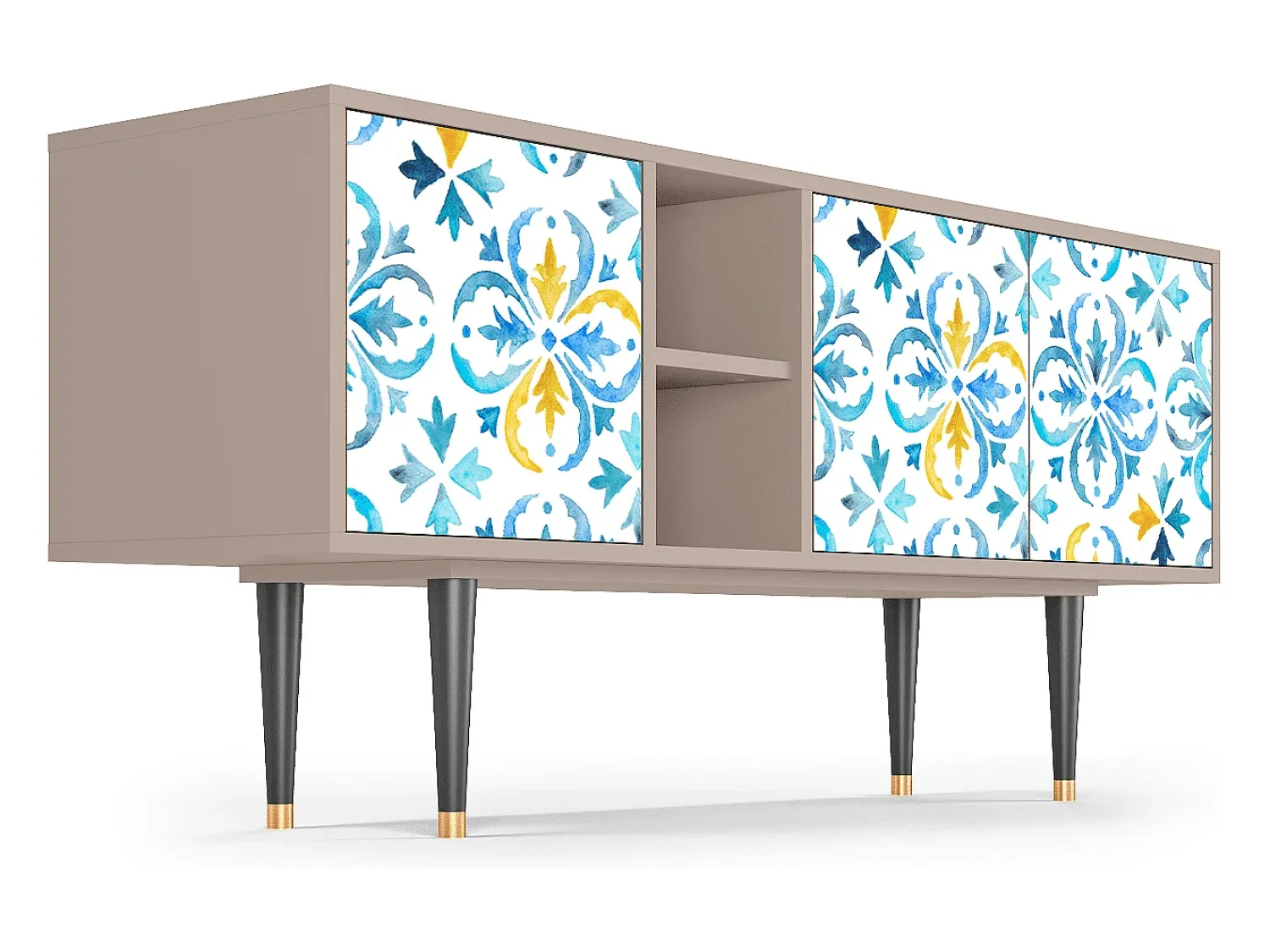 Móvel De Tv| Mueble de TV - 150х69х41 cm - T5 - Lisbon Flover, Latte Bege