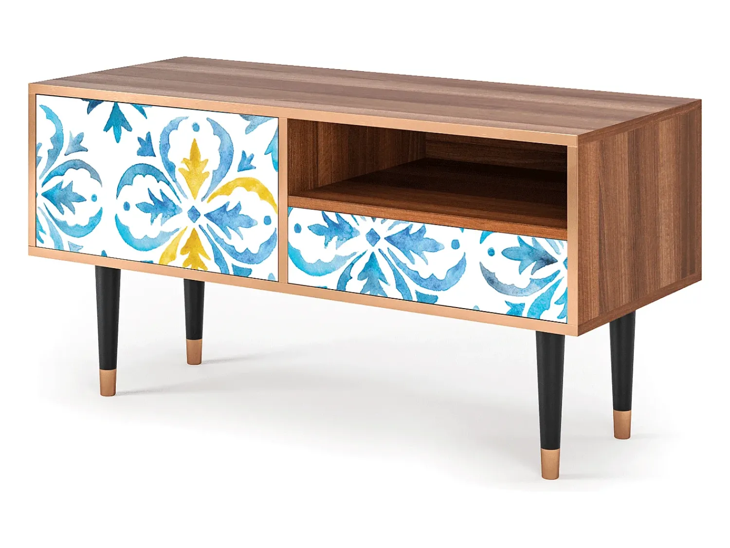 Mueble de TV - 115х59х48 cm - T3 - Lisbon Flover, Nogueira^ Móvel De Tv