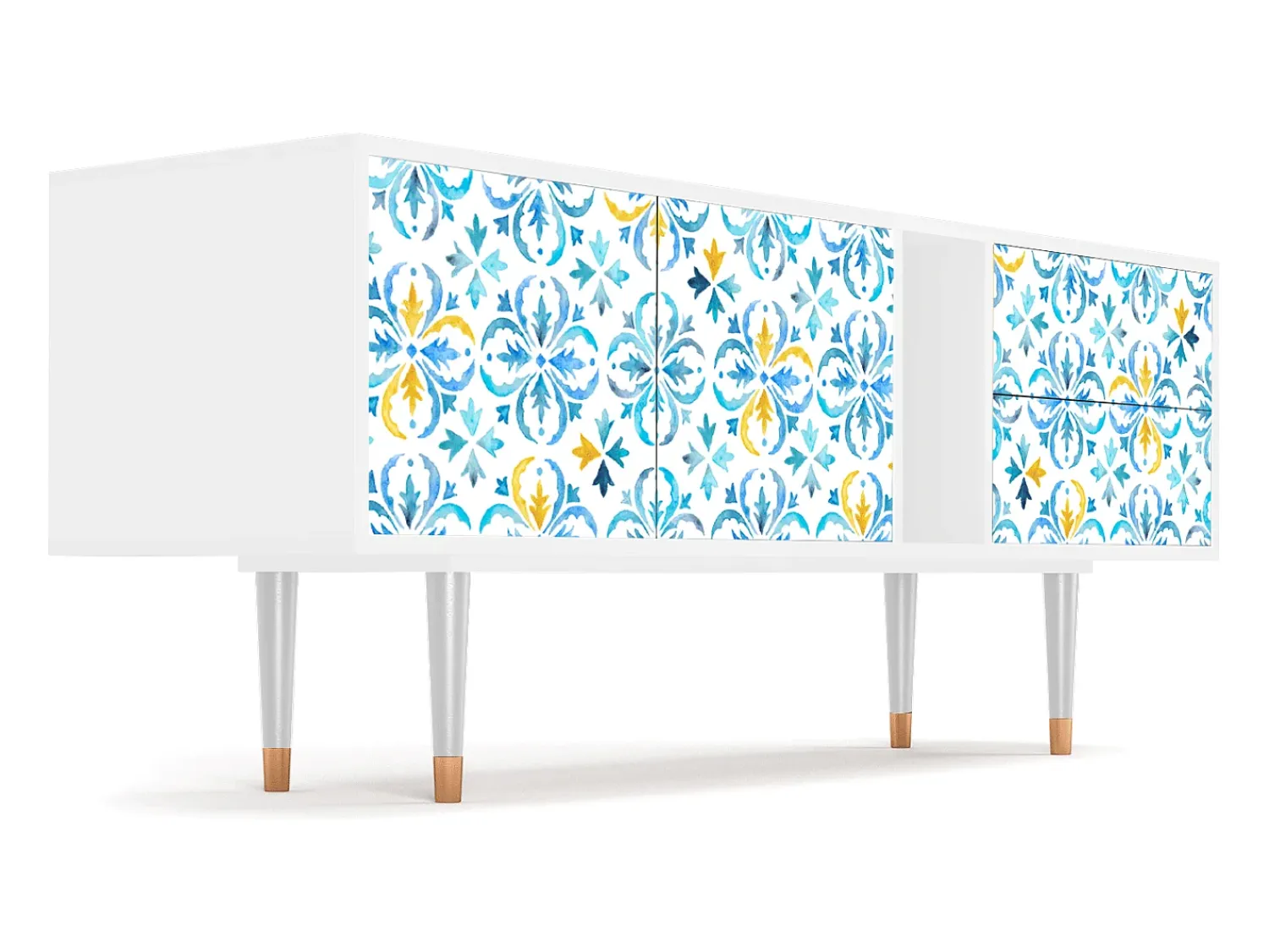 Móvel De Tv* Mueble de TV - 170х69х48 cm - T1 - Lisbon Flover, Branco Bege