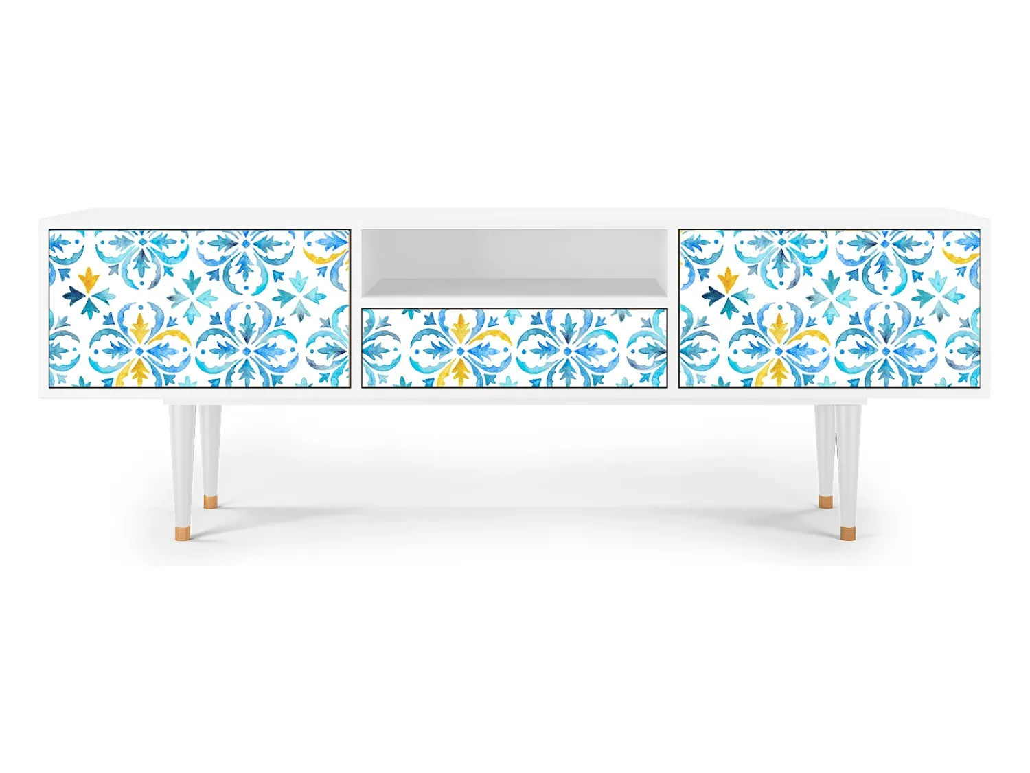 Online Mueble de TV - 170х59х41 cm - T6 - Lisbon Flover, Branco Bege