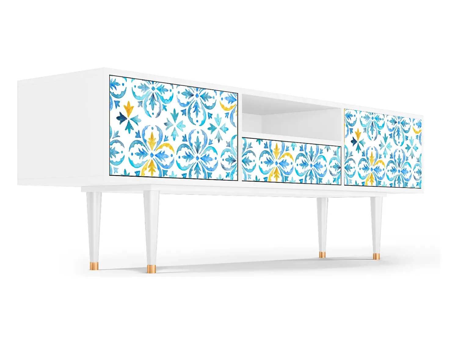 Online Mueble de TV - 170х59х41 cm - T6 - Lisbon Flover, Branco Bege