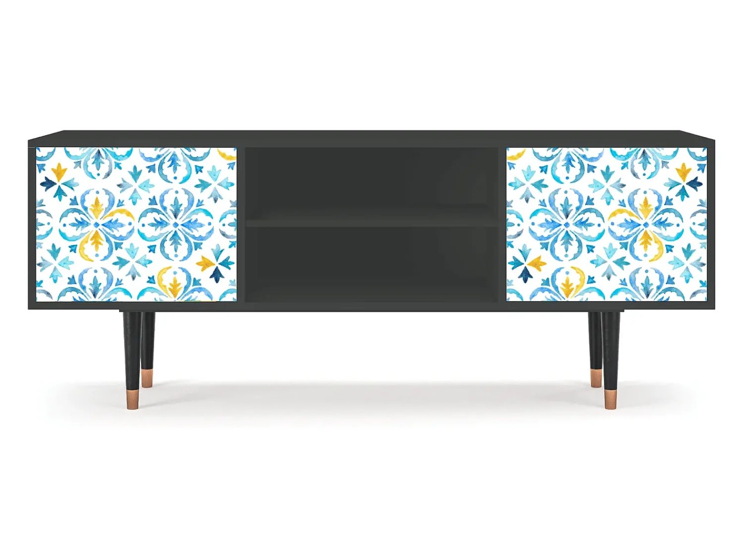 Móvel De Tv* Mueble de TV - 170х69х48 cm - T2 - Lisbon Flover, Antracite Cinza antracite