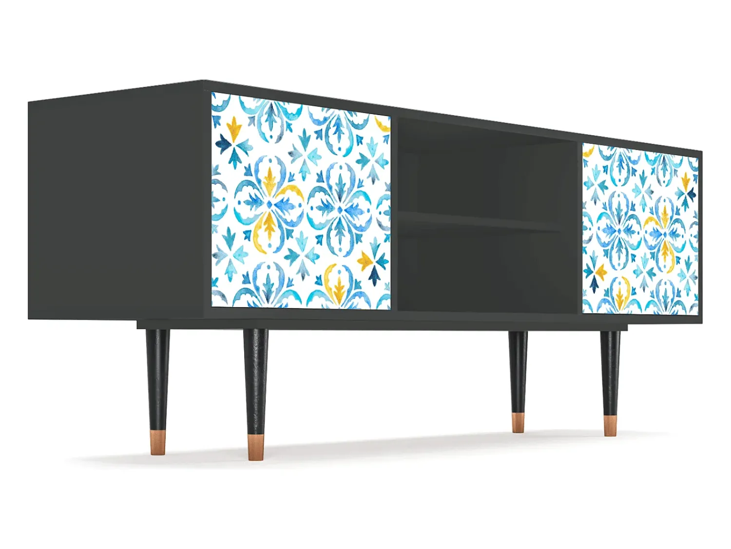 Móvel De Tv* Mueble de TV - 170х69х48 cm - T2 - Lisbon Flover, Antracite Cinza antracite