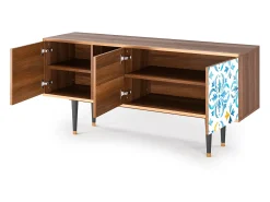 Mueble de TV - 150х69х41 cm - T5 - Lisbon Flover, Nogueira^ Móvel De Tv