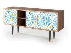 Mueble de TV - 150х69х41 cm - T5 - Lisbon Flover, Nogueira^ Móvel De Tv