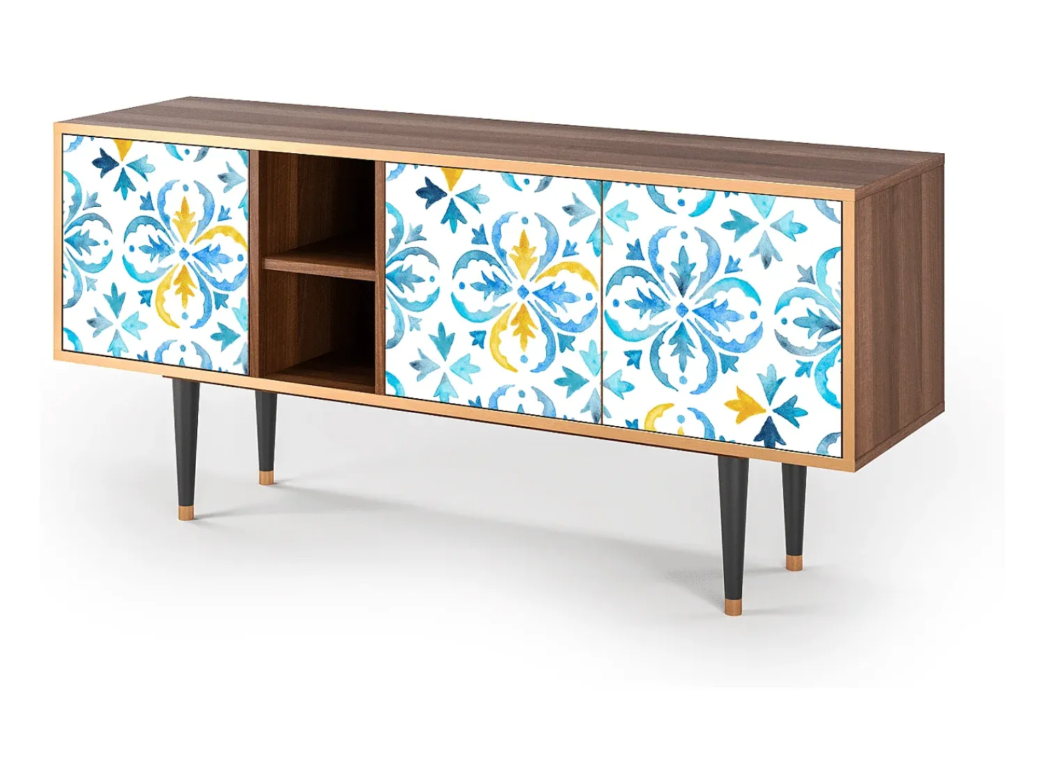 Mueble de TV - 150х69х41 cm - T5 - Lisbon Flover, Nogueira^ Móvel De Tv