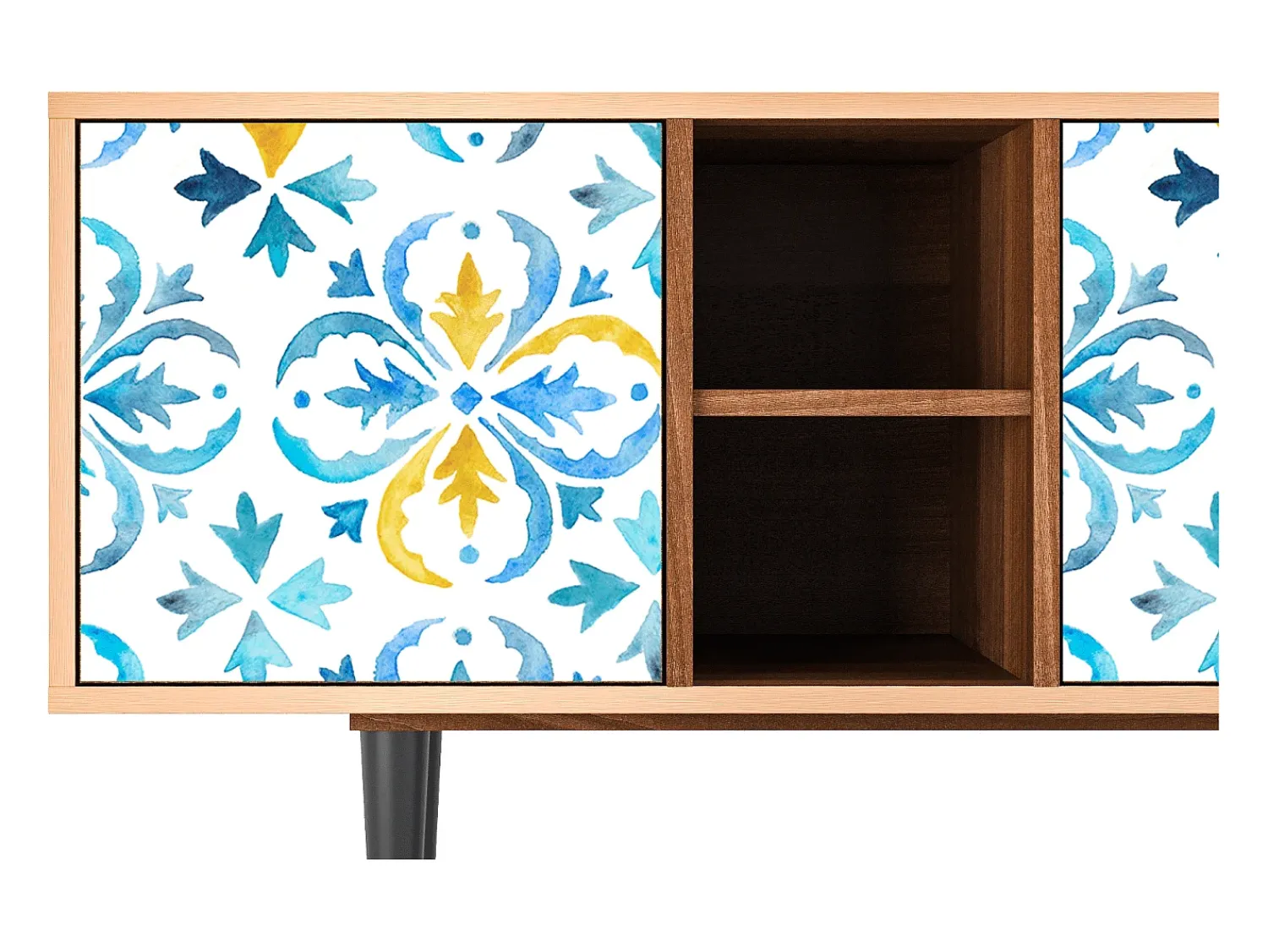 Mueble de TV - 150х69х41 cm - T5 - Lisbon Flover, Nogueira^ Móvel De Tv