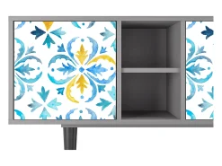 Online Mueble de TV - 150х69х41 cm - T5 - Lisbon Flover, Cinza Cinzento