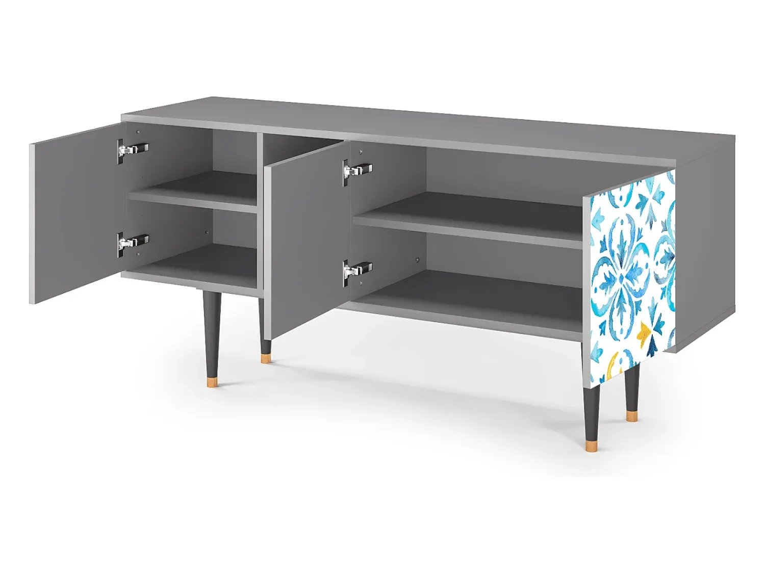 Online Mueble de TV - 150х69х41 cm - T5 - Lisbon Flover, Cinza Cinzento
