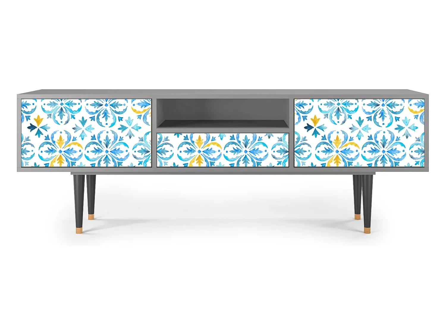 Mueble de TV - 170х59х41 cm - T6 - Lisbon Flover, Cinza^ Móvel De Tv