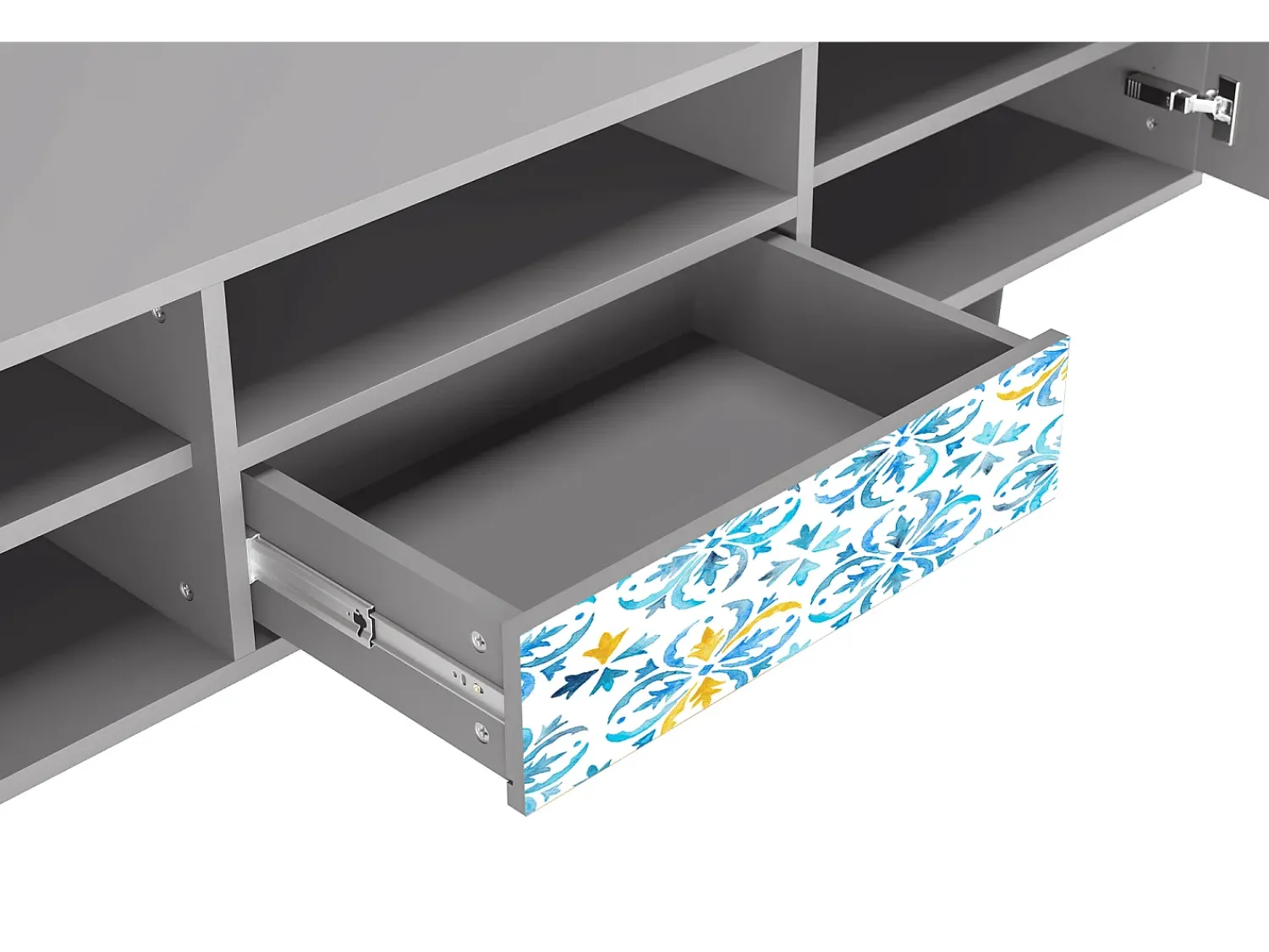 Mueble de TV - 170х59х41 cm - T6 - Lisbon Flover, Cinza^ Móvel De Tv