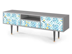 Mueble de TV - 170х59х41 cm - T6 - Lisbon Flover, Cinza^ Móvel De Tv