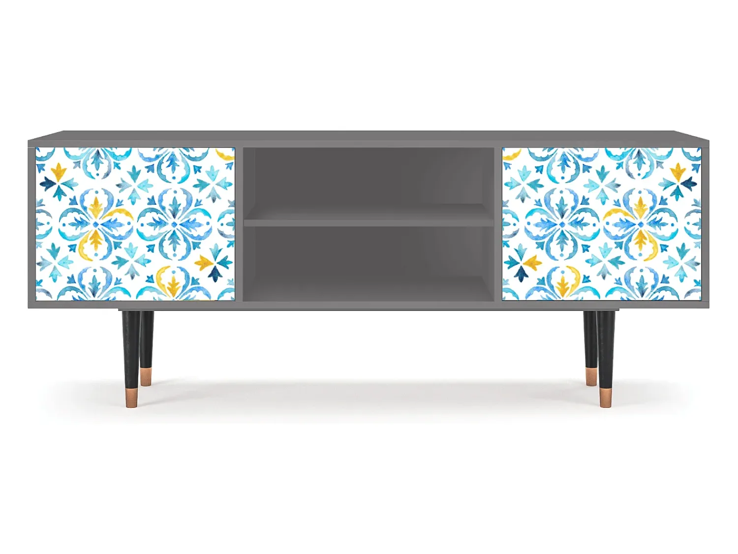 Móvel De Tv| Mueble de TV - 170х69х48 cm - T2 - Lisbon Flover, Cinza Cinzento