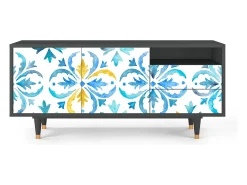 Mueble de TV - 125х56х41 cm - T7 - Lisbon Flover, Antracite^ Móvel De Tv
