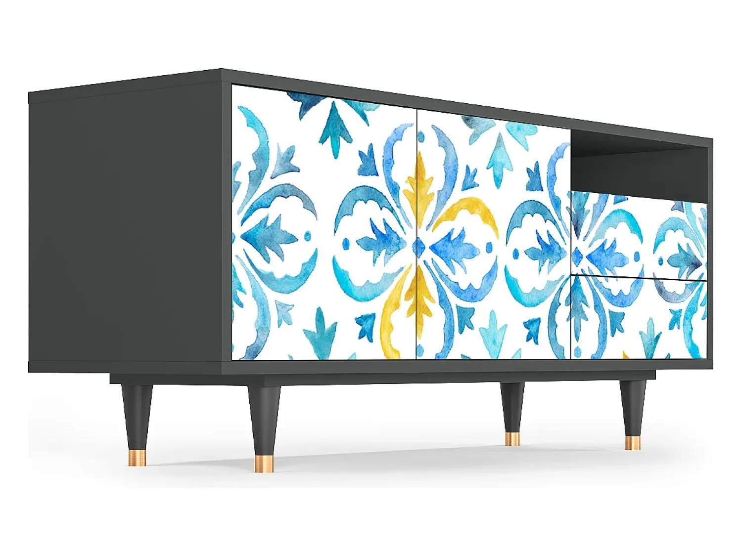 Mueble de TV - 125х56х41 cm - T7 - Lisbon Flover, Antracite^ Móvel De Tv