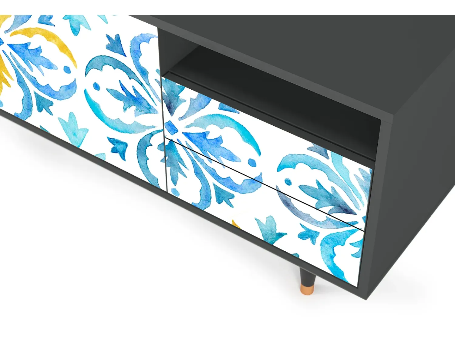 Mueble de TV - 125х56х41 cm - T7 - Lisbon Flover, Antracite^ Móvel De Tv