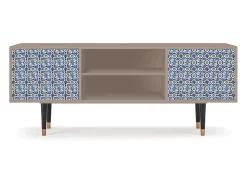 Mueble de TV - 170х69х48 cm - T2 - Lovely Cornflowers, Latte Bege