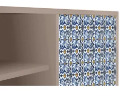 Mueble de TV - 170х69х48 cm - T2 - Lovely Cornflowers, Latte Bege