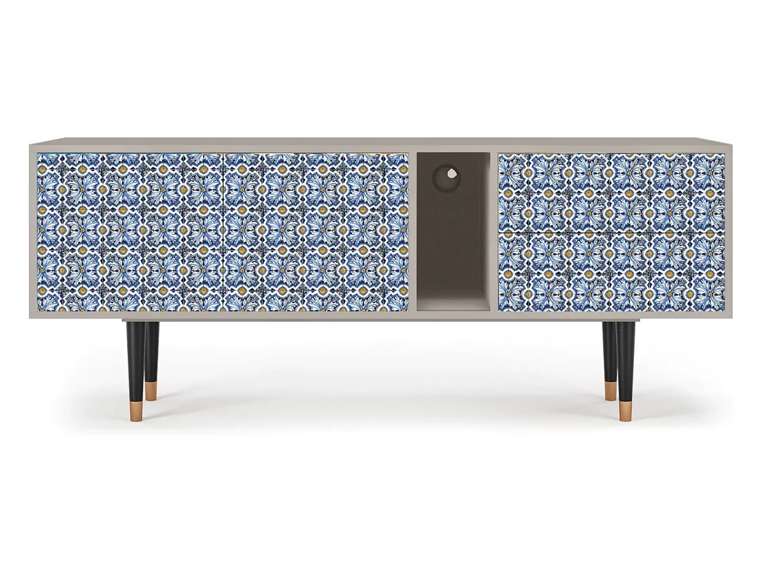 Móvel De Tv* Mueble de TV - 170х69х48 cm - T1 - Lovely Cornflowers, Areia Bege