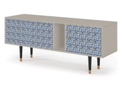 Móvel De Tv* Mueble de TV - 170х69х48 cm - T1 - Lovely Cornflowers, Areia Bege