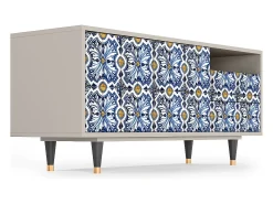 Mueble de TV - 125х56х41 cm - T7 - Lovely Cornflowers, Areia^ Móvel De Tv