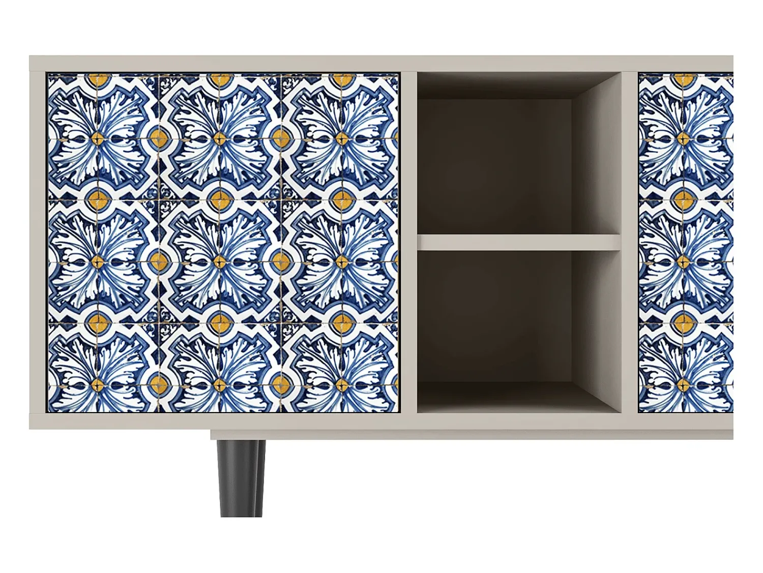 Best Mueble de TV - 150х69х41 cm - T5 - Lovely Cornflowers, Areia Bege