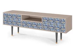 Mueble de TV - 170х59х41 cm - T6 - Lovely Cornflowers, Areia^ Móvel De Tv