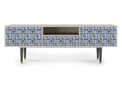 Mueble de TV - 170х59х41 cm - T6 - Lovely Cornflowers, Areia^ Móvel De Tv
