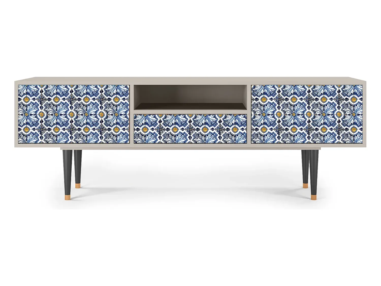 Mueble de TV - 170х59х41 cm - T6 - Lovely Cornflowers, Areia^ Móvel De Tv
