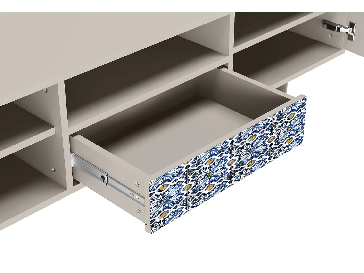 Mueble de TV - 170х59х41 cm - T6 - Lovely Cornflowers, Areia^ Móvel De Tv