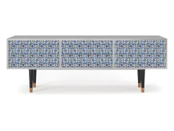 Mueble de TV - 170х59х48 cm - T4 - Lovely Cornflowers, Cinza^ Móvel De Tv