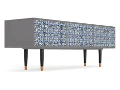 Mueble de TV - 170х59х48 cm - T4 - Lovely Cornflowers, Cinza^ Móvel De Tv