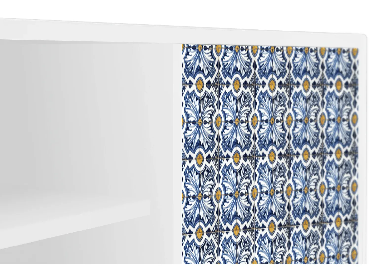 Móvel De Tv* Mueble de TV - 170х69х48 cm - T2 - Lovely Cornflowers, Branco Bege
