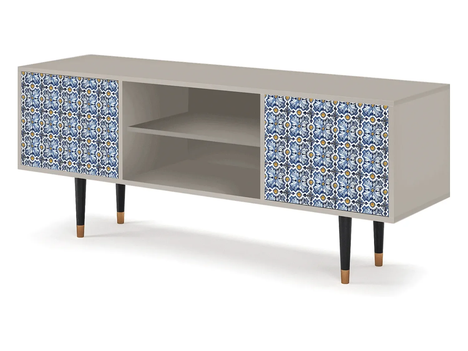Móvel De Tv* Mueble de TV - 170х69х48 cm - T2 - Lovely Cornflowers, Areia Bege