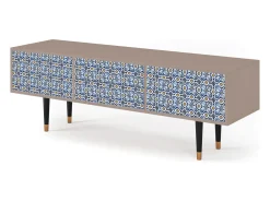 Móvel De Tv| Mueble de TV - 170х59х48 cm - T4 - Lovely Cornflowers, Latte Bege