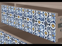 Móvel De Tv| Mueble de TV - 170х59х48 cm - T4 - Lovely Cornflowers, Latte Bege