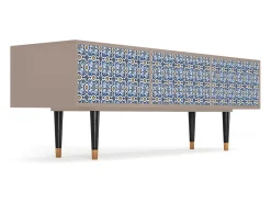 Móvel De Tv| Mueble de TV - 170х59х48 cm - T4 - Lovely Cornflowers, Latte Bege