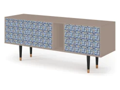 Móvel De Tv| Mueble de TV - 170х69х48 cm - T1 - Lovely Cornflowers, Latte Bege
