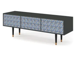 Mueble de TV - 170х59х48 cm - T4 - Lovely Cornflowers, Antracite^ Móvel De Tv