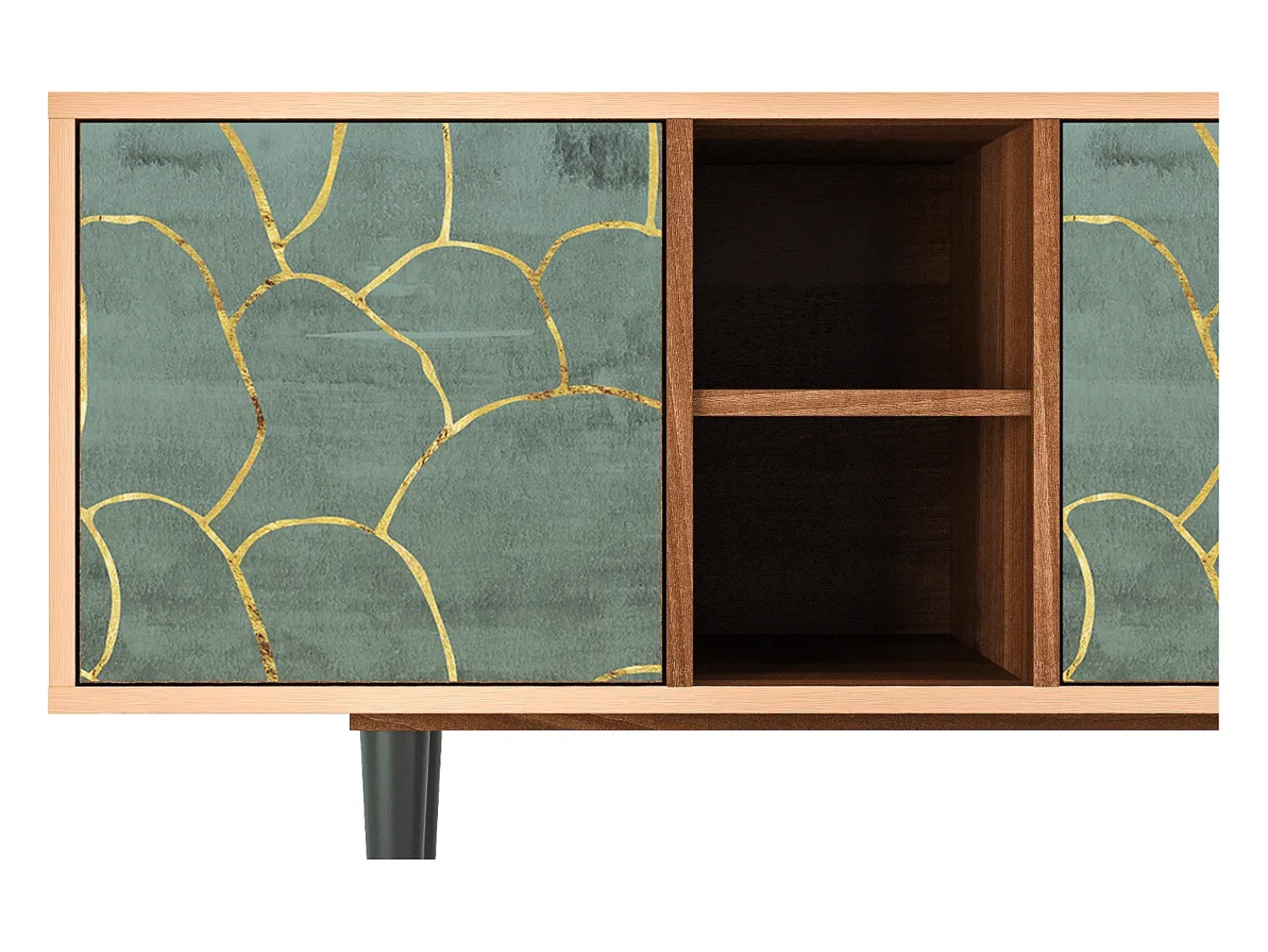 Outlet Mueble de TV - 150х69х41 cm - T5 - Magnificent Water Lily, Nogueira Castanho