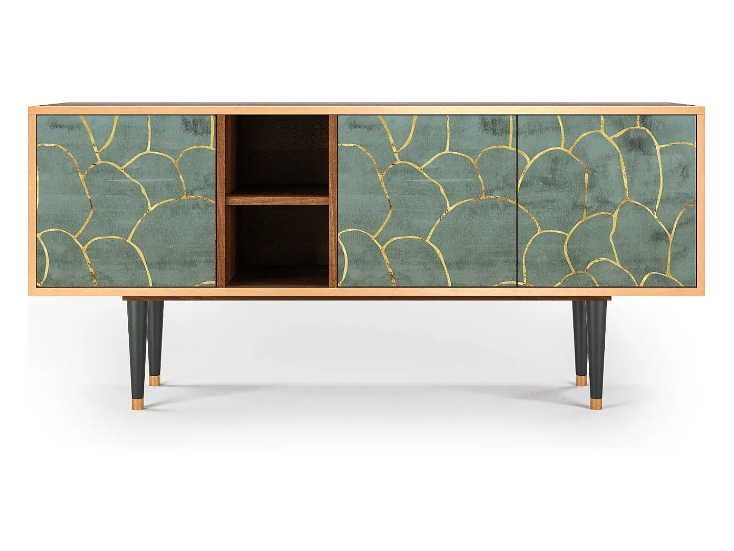 Outlet Mueble de TV - 150х69х41 cm - T5 - Magnificent Water Lily, Nogueira Castanho