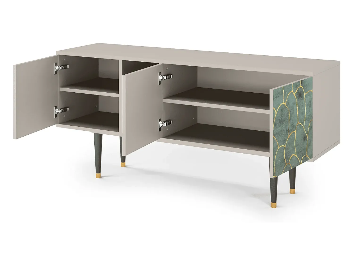 Mueble de TV - 150х69х41 cm - T5 - Magnificent Water Lily, Areia^ Móvel De Tv