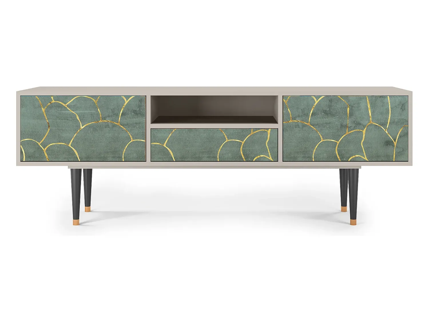 Clearance Mueble de TV - 170х59х41 cm - T6 - Magnificent Water Lily, Areia Bege