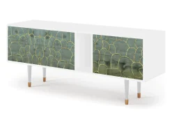 Móvel De Tv* Mueble de TV - 170х69х48 cm - T1 - Magnificent Water Lily, Branco Bege