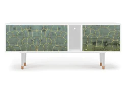 Móvel De Tv* Mueble de TV - 170х69х48 cm - T1 - Magnificent Water Lily, Branco Bege