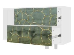 Móvel De Tv* Mueble de TV - 170х69х48 cm - T1 - Magnificent Water Lily, Branco Bege