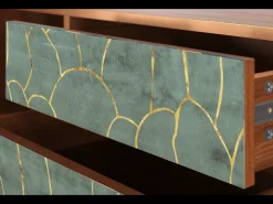 Mueble de TV - 170х59х48 cm - T4 - Magnificent Water Lily, Nogueira^ Móvel De Tv