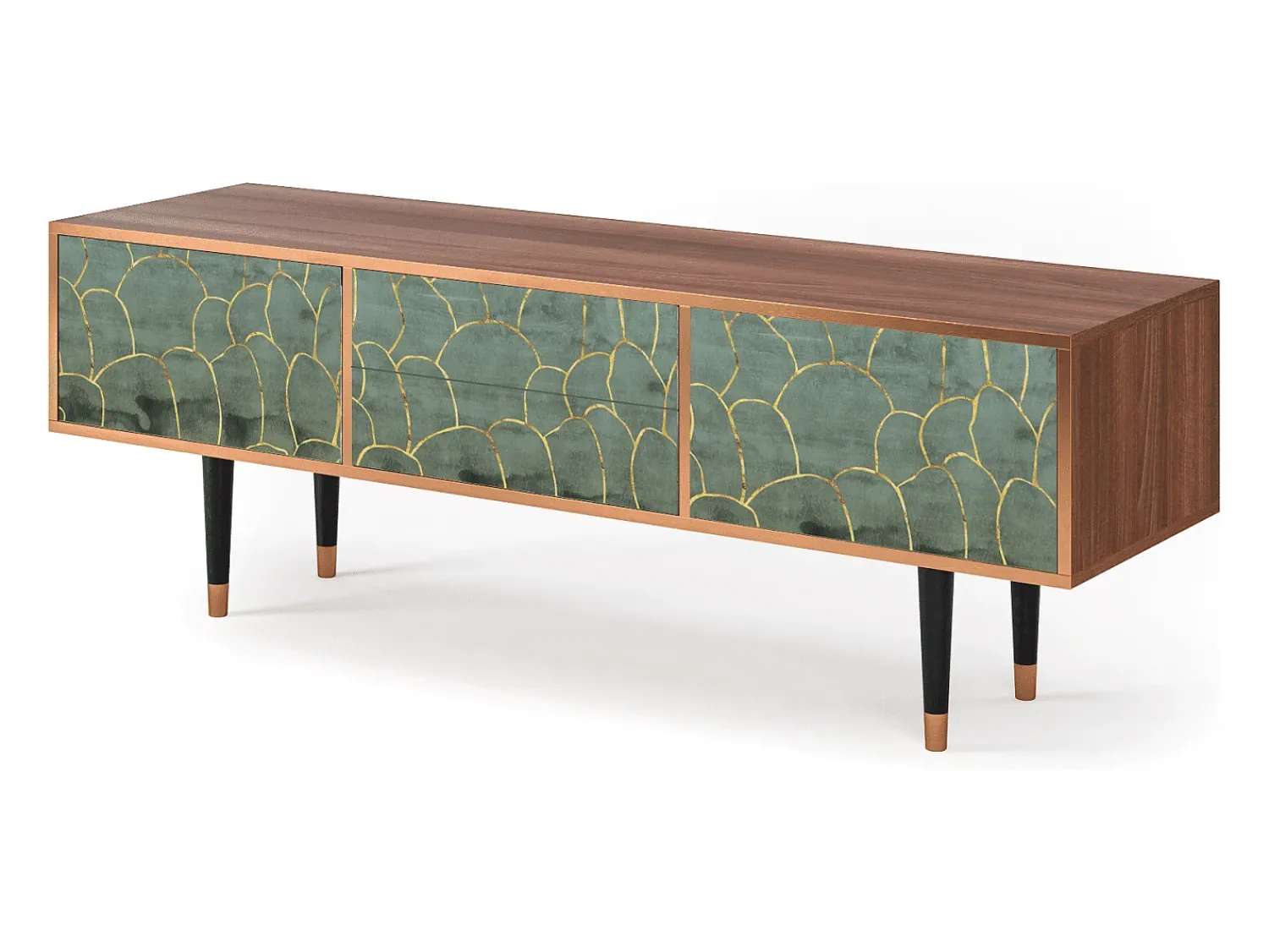 Mueble de TV - 170х59х48 cm - T4 - Magnificent Water Lily, Nogueira^ Móvel De Tv