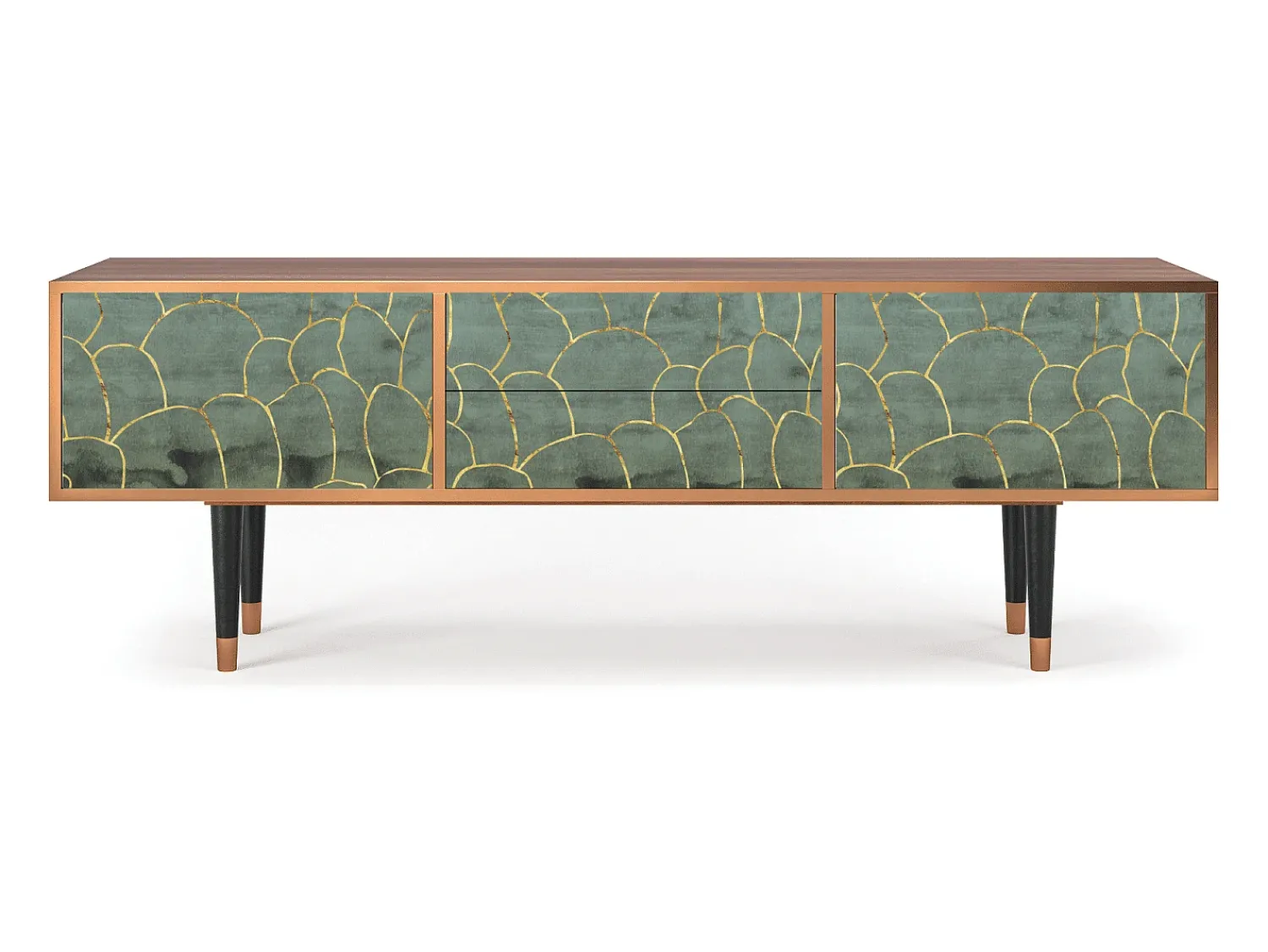 Mueble de TV - 170х59х48 cm - T4 - Magnificent Water Lily, Nogueira^ Móvel De Tv