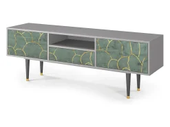 Móvel De Tv* Mueble de TV - 170х59х41 cm - T6 - Magnificent Water Lily, Cinza Cinzento